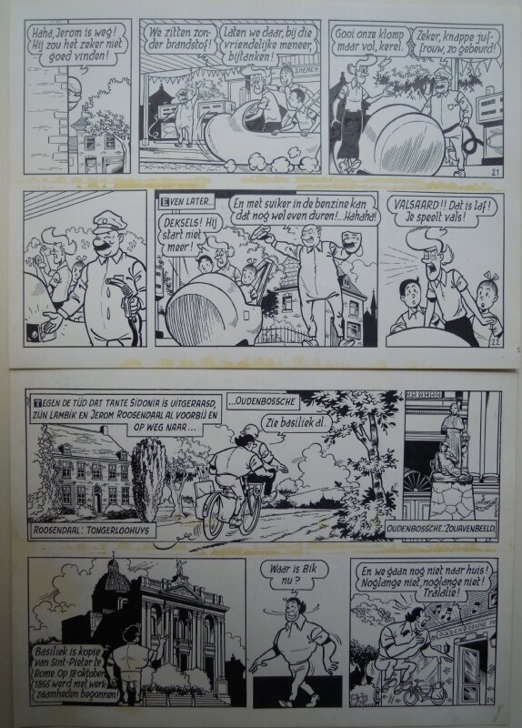 Paul Geerts, De vliegende klomp pagina 6 - Planche originale
