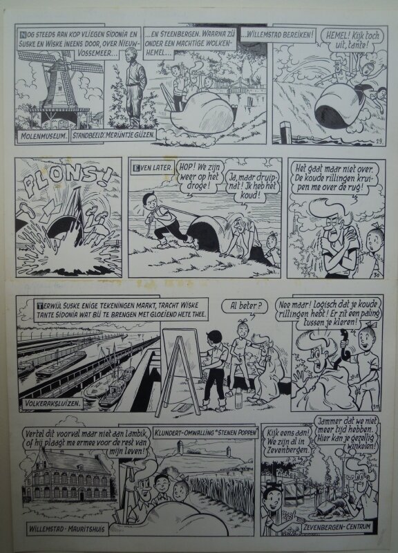 Paul Geerts, De vliegende klomp pagina 8 - Planche originale