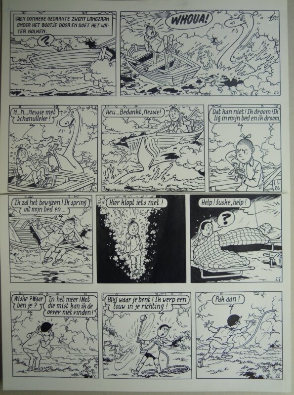 Paul Geerts, Het monster van Loch Ness - Original Illustration