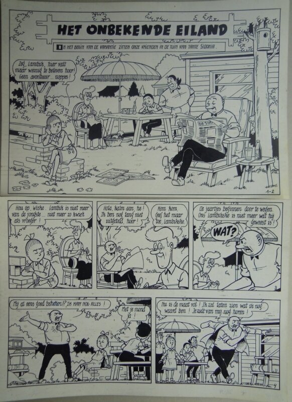 Paul Geerts, Het onbekende eiland - Original Illustration