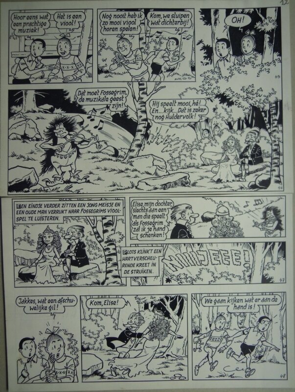 Het verborgen volk by Paul Geerts - Original Illustration