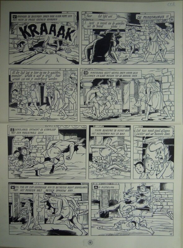 Knokken in Knossos par Paul Geerts - Illustration originale