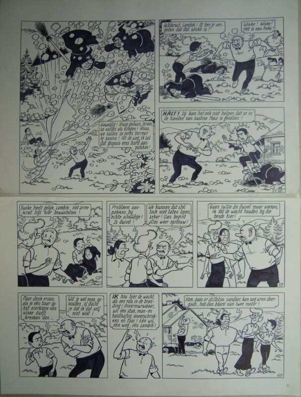 Paul Geerts, Postzegels verzamelen - Illustration originale