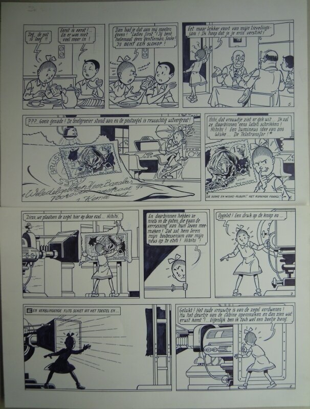 Paul Geerts, Postzegels verzamelen - Illustration originale