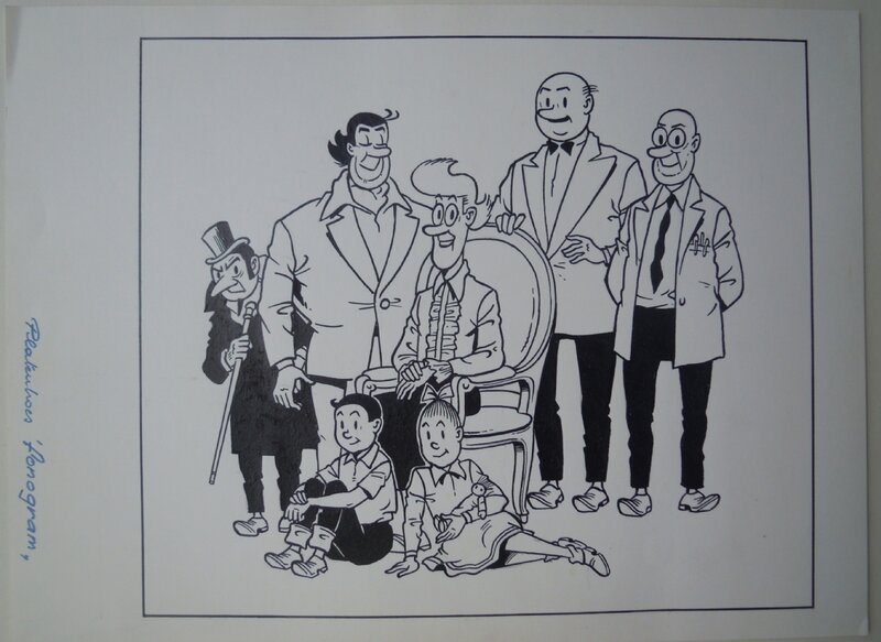 Paul Geerts, Suske en Wiske - platenhoes fonogram - Illustration originale