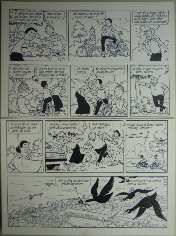 Eugeen Goossens, Witte zwanen, zwarte zwanen - Original Illustration