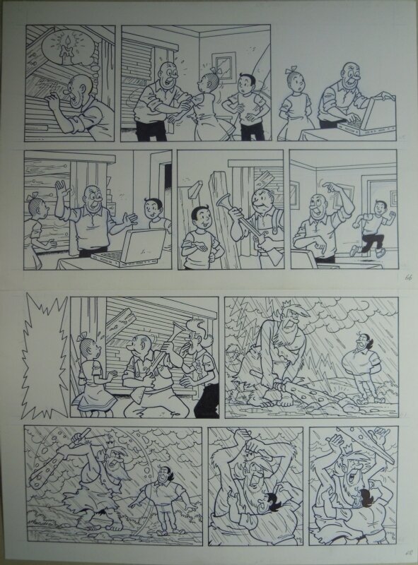 Luc Morjaeu, De primitieve paljas - Illustration originale