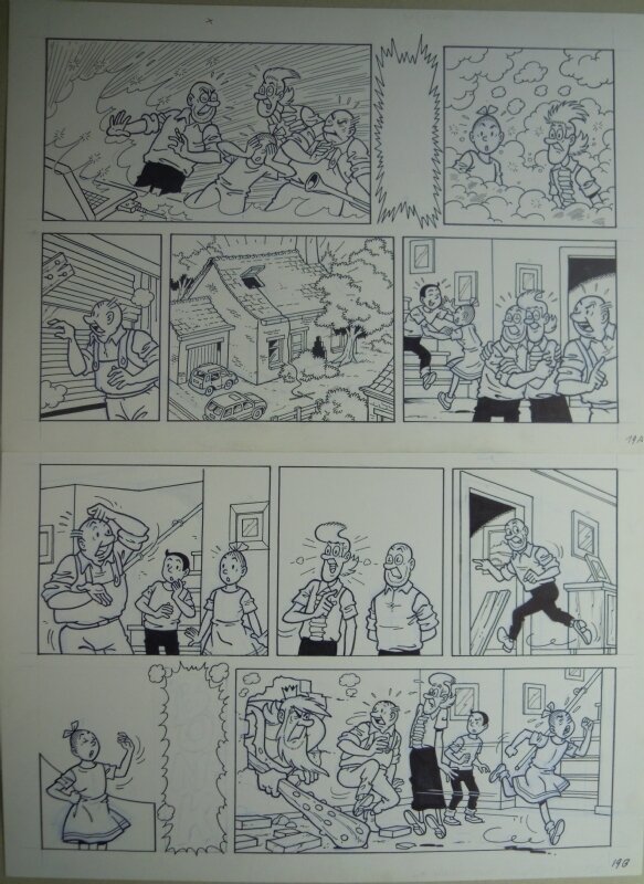 Luc Morjaeu, De primitieve paljas - Original Illustration