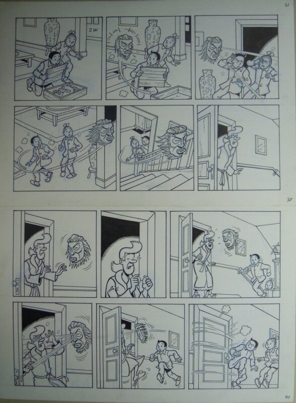 Luc Morjaeu, Het mopperende masker - Illustration originale