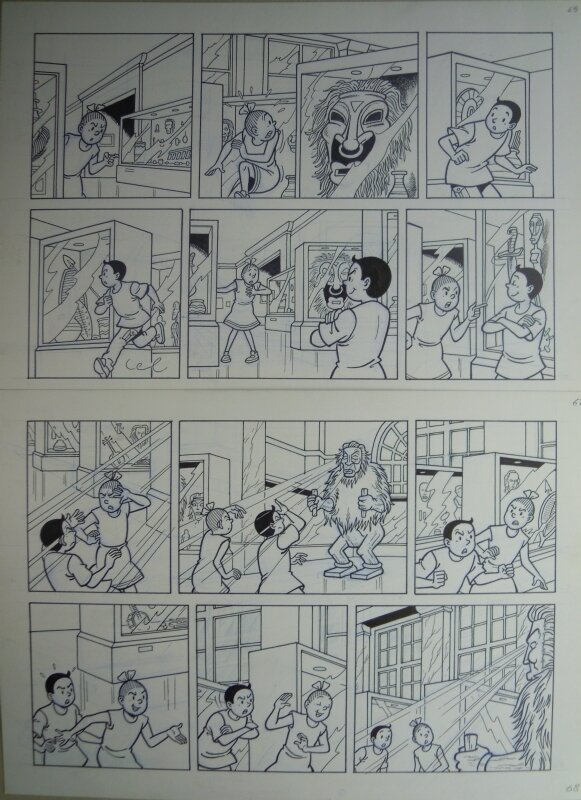 Luc Morjaeu, Het mopperende masker - Original Illustration