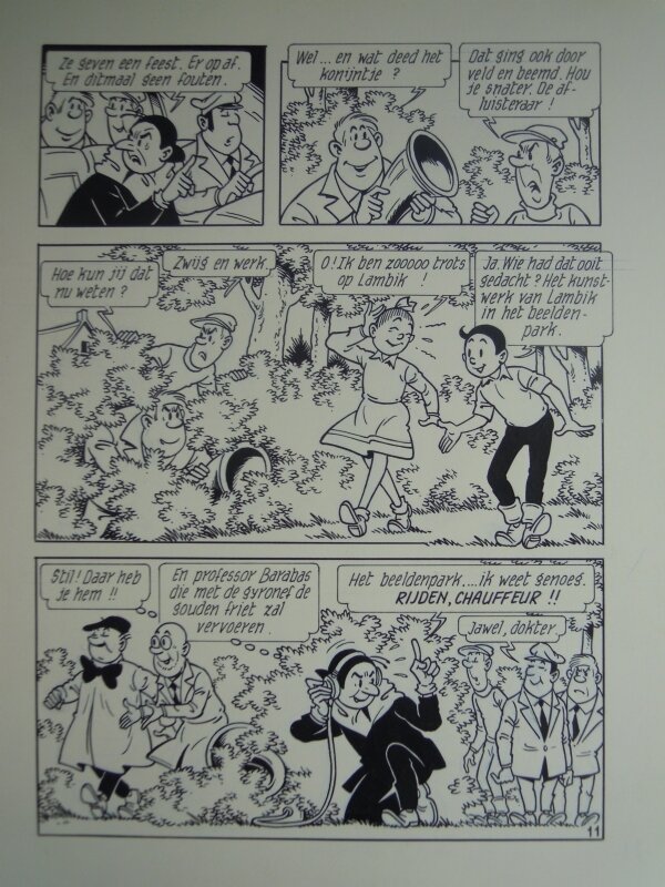 De gouden friet par Willy Vandersteen - Illustration originale