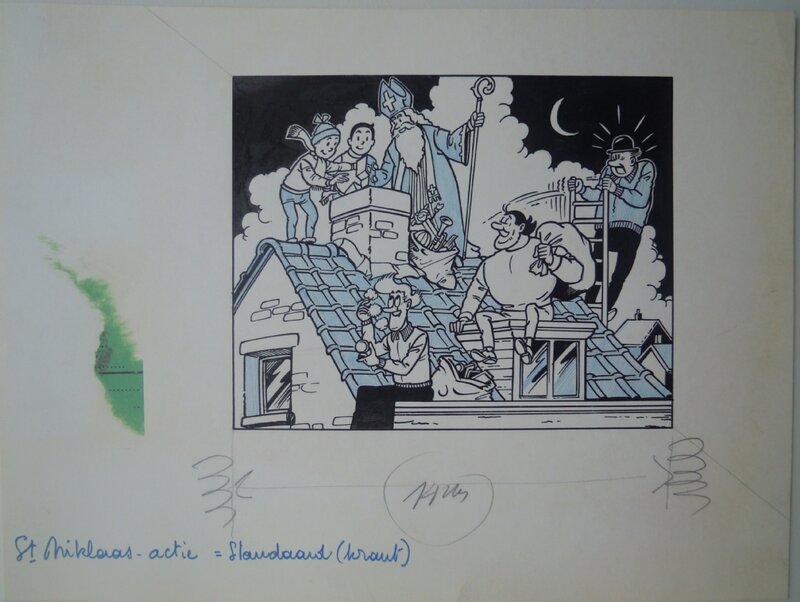 Willy Vandersteen, Suske en Wiske St-niklaas-actie - Illustration originale