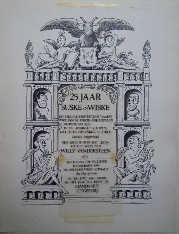 Willy Vandersteen, 25 jaar Suske en Wiske - titelpagina - Original Illustration