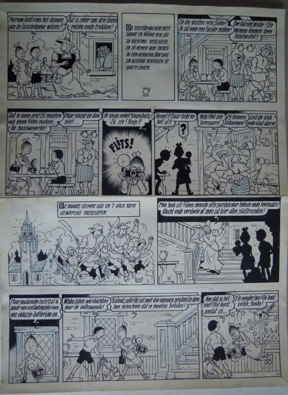 De duistere diamant par Willy Vandersteen - Planche originale