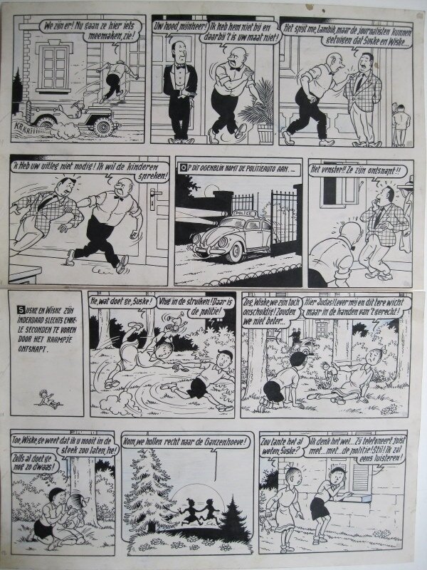 De duistere diamant par Willy Vandersteen - Planche originale