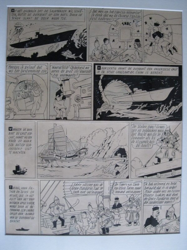 De witte uil par Willy Vandersteen - Planche originale