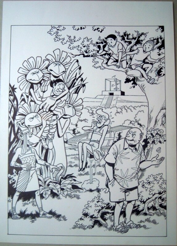 Marc Verhaegen, Suske en Wiske 274 De fleurige floriade - Illustration originale
