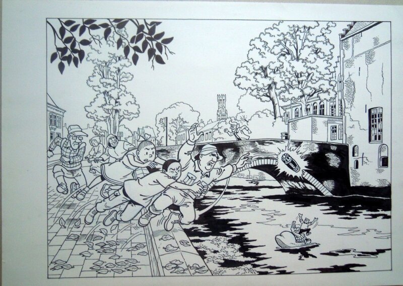 Marc Verhaegen, Suske en Wiske 275 Heilig bloed - Illustration originale