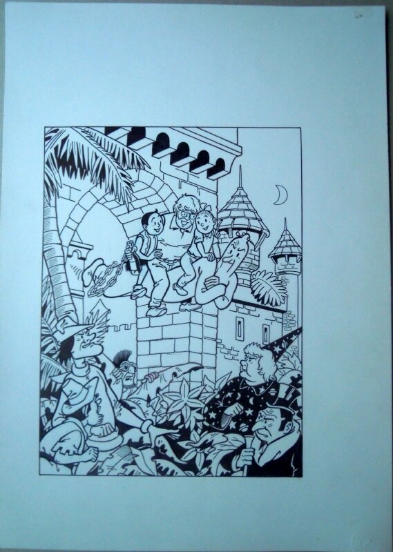 Marc Verhaegen, Suske en Wiske 277 De verdwenen verteller - Illustration originale