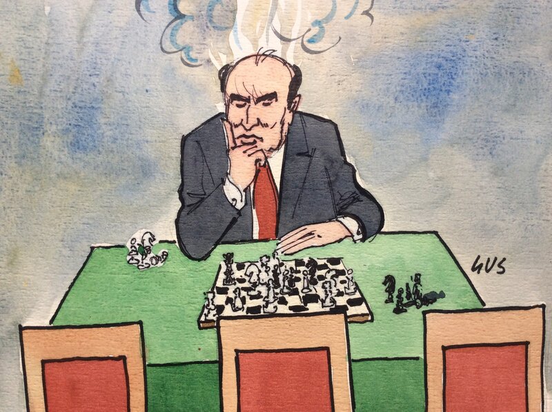 Gus, Mitterrand : première cohabitation - Illustration originale