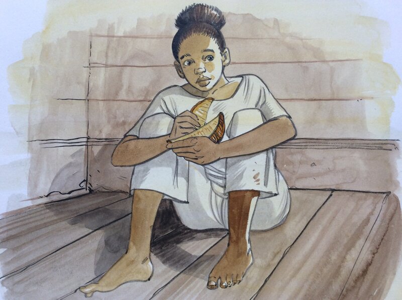 Jeune fille par Jacques Terpant - Illustration originale