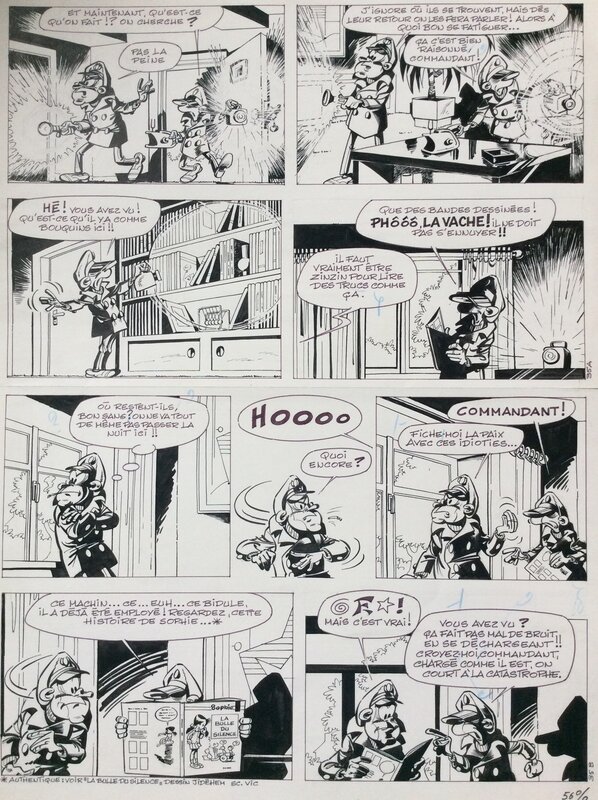 Spirou par Nic, André Franquin, Raoul Cauvin - Planche originale