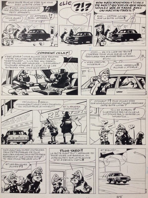 Spirou par Nic, André Franquin, Raoul Cauvin - Planche originale