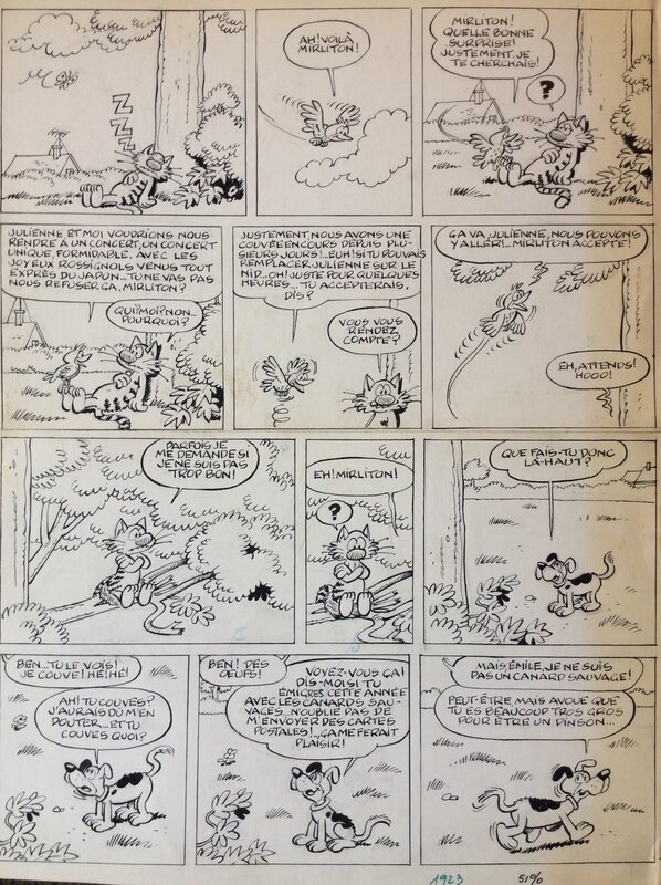 Mirliton par Raymond Macherot - Planche originale