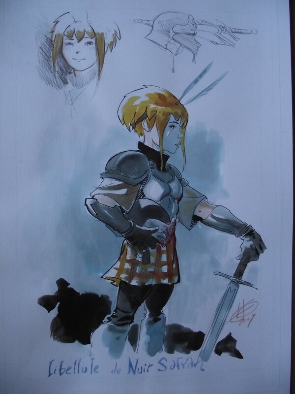 Eric Hérenguel, Nuit SAFRAN - Etude du personnage de Libellule - Illustration originale