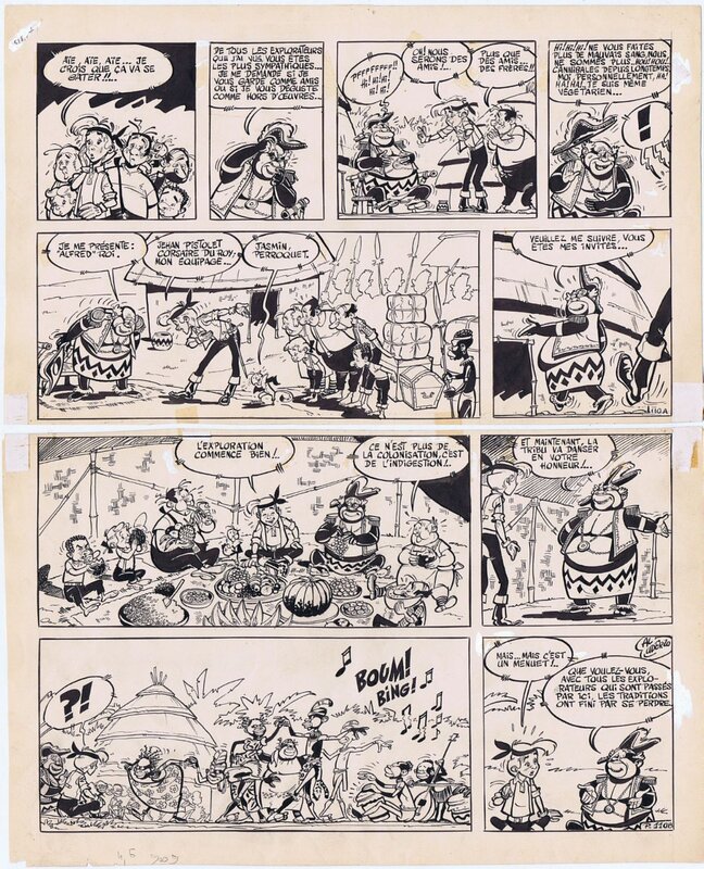 Johan Pistolet by Albert Uderzo - Original art