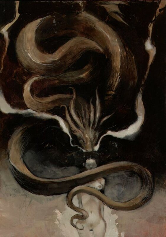 Dragon cover by Ashley Wood - Original Illustration