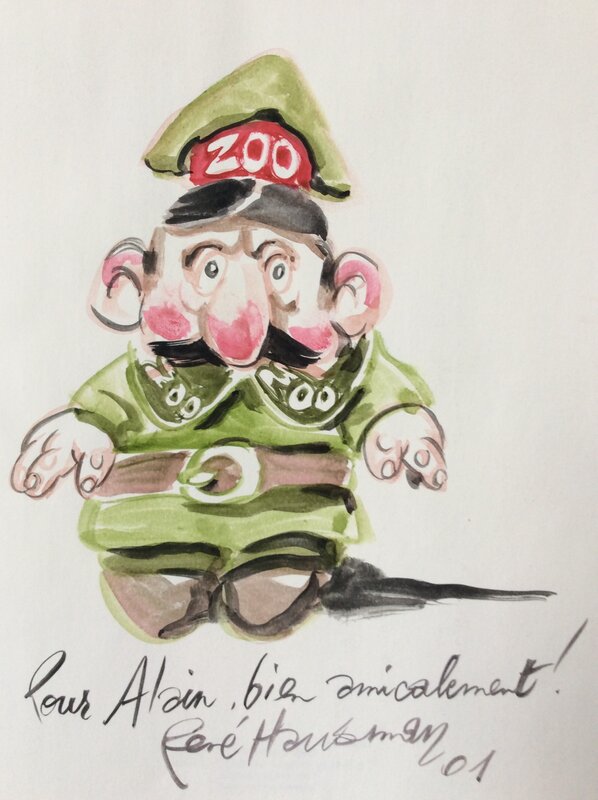 Gardien de Zoo par René Hausman - Dédicace