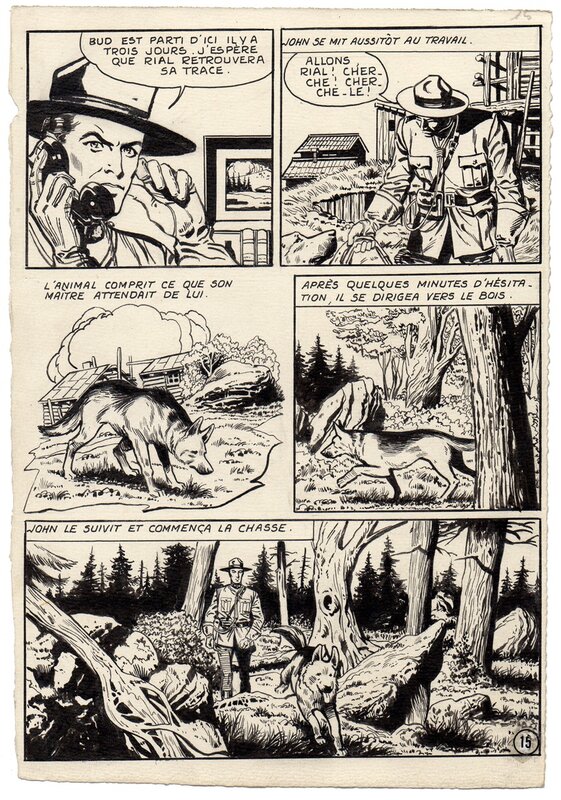 unknown, Rial le Loup, dessinateur inconnu, publié dans Hardy 48. - Comic Strip