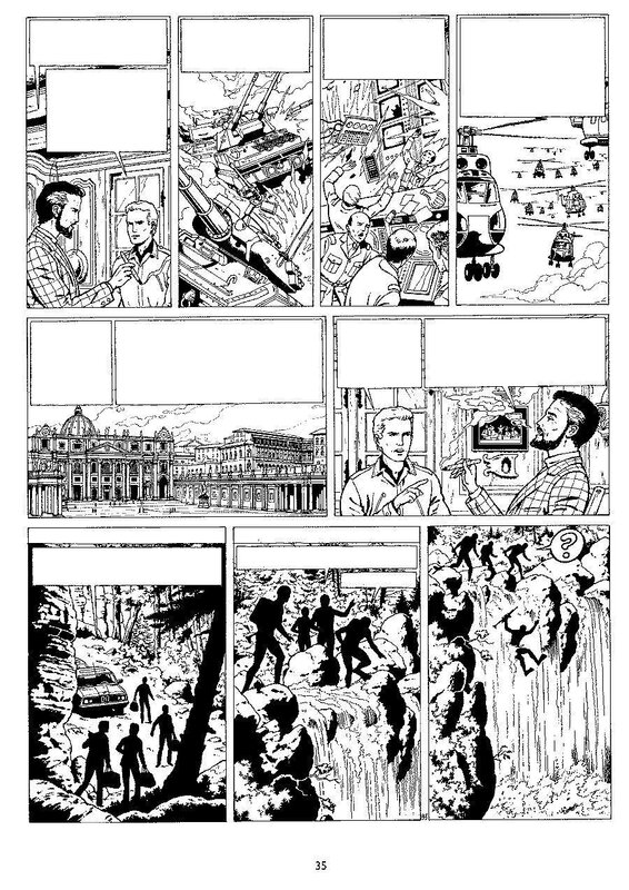 Gilles Chaillet, Jacques Martin, Lefranc album L´ arme absolue, page 33 - Planche originale