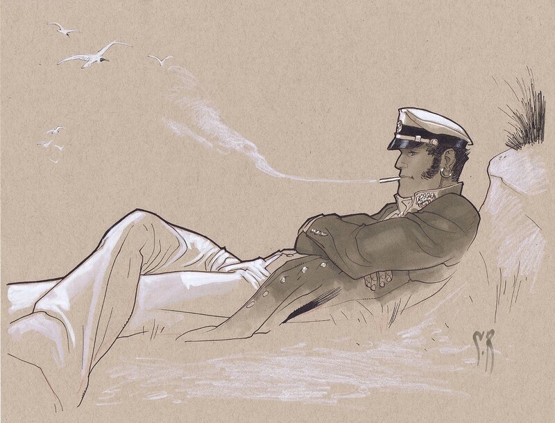 Corto Maltese by Stephane Roux - Illustration originale