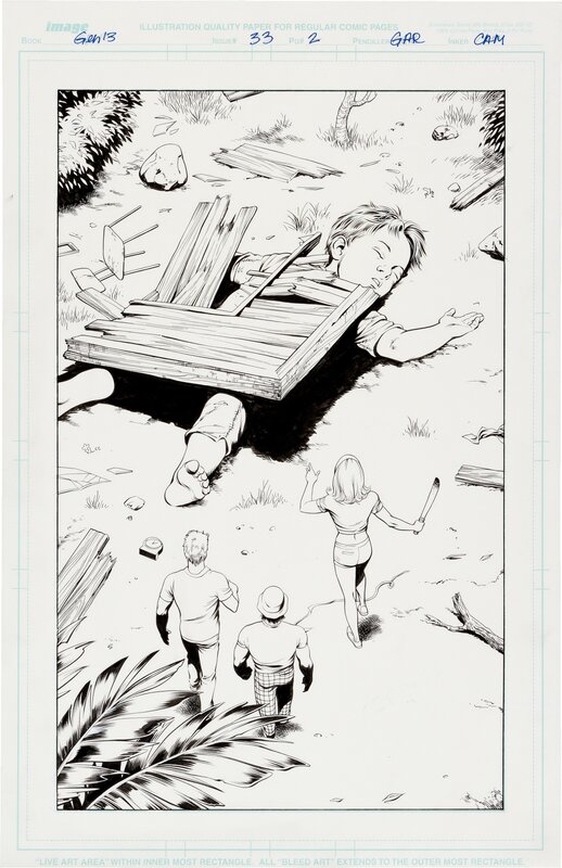 Gen 13 #33 p2 par Gary Frank, Cam Smith - Planche originale