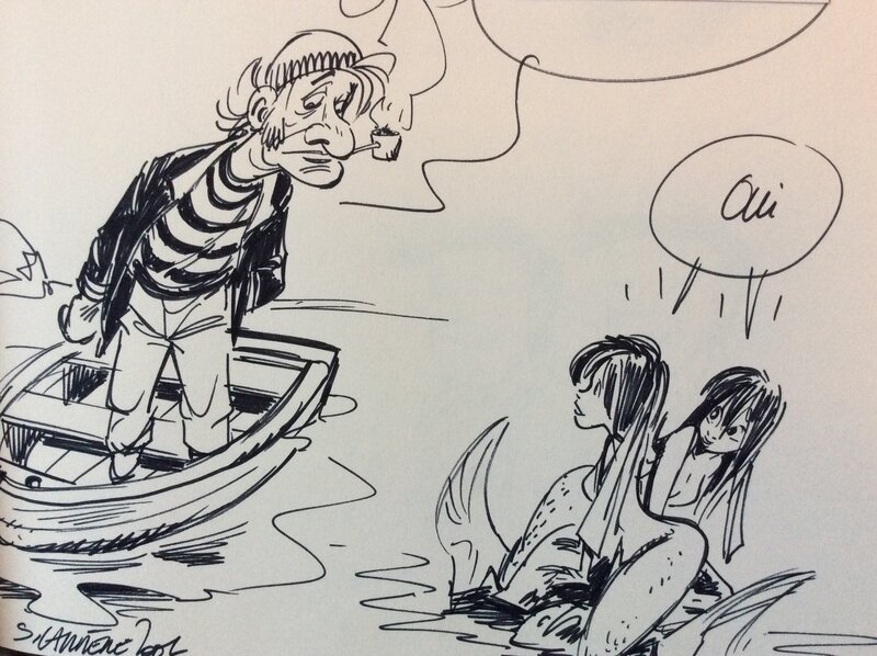 Les deux Sirènes by Serge Carrère - Sketch