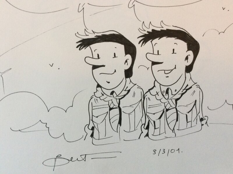 Jumeaux scouts by Bruno Bertin - Sketch