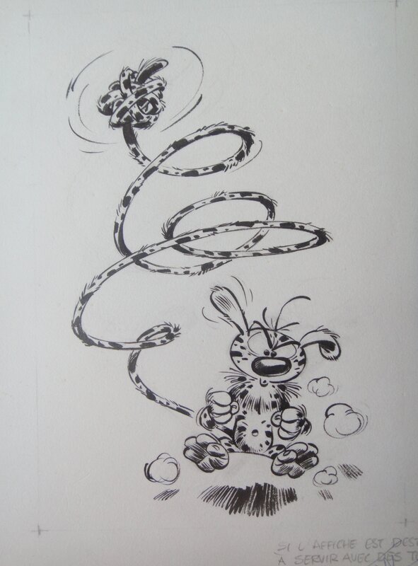 André Franquin, 1964 - Marsupilami : poster Boutique Spirou - Original Illustration