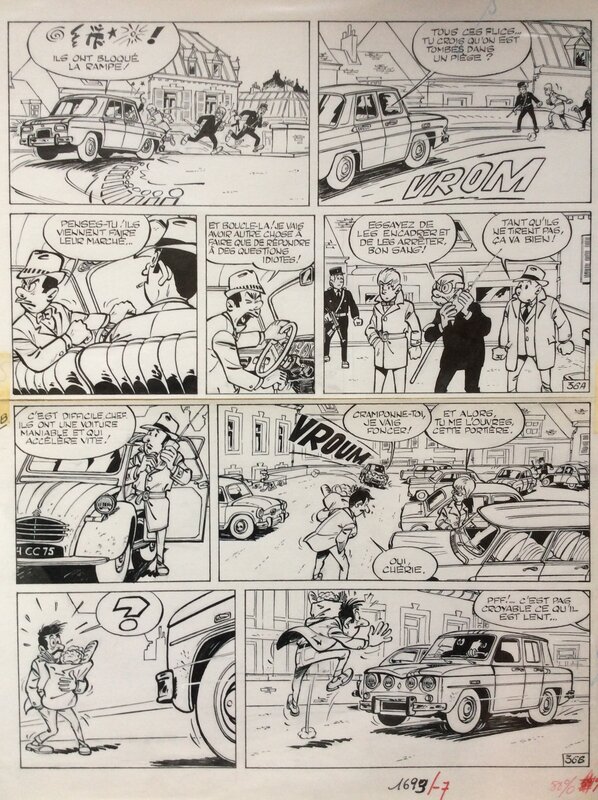 Gil Jourdan par Gos, Maurice Tillieux - Planche originale