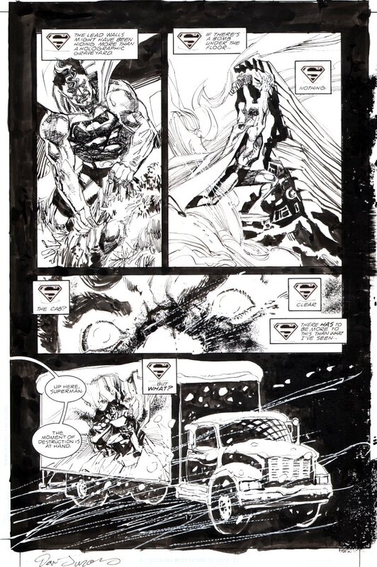 Dan Jurgens, Bill Sienkiewicz, Superman Days of Doom - Planche originale