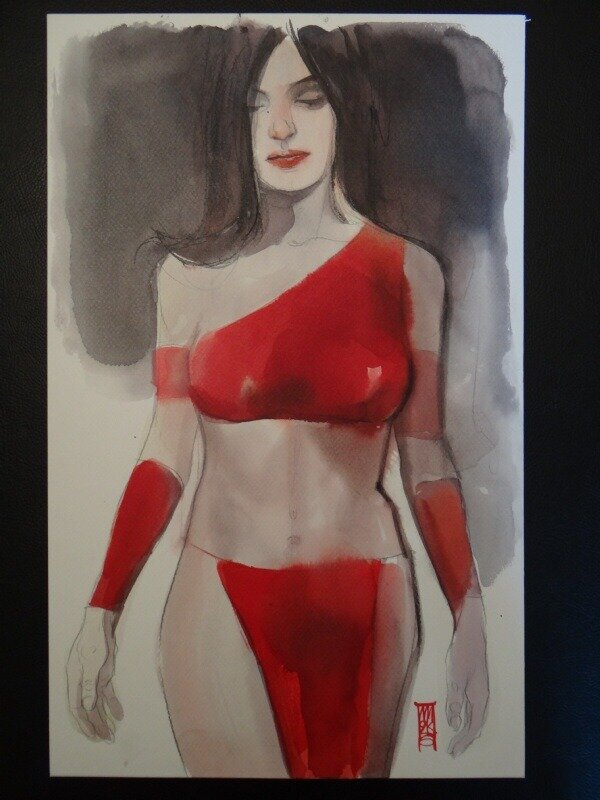 Elektra par Alex Maleev - Planche originale