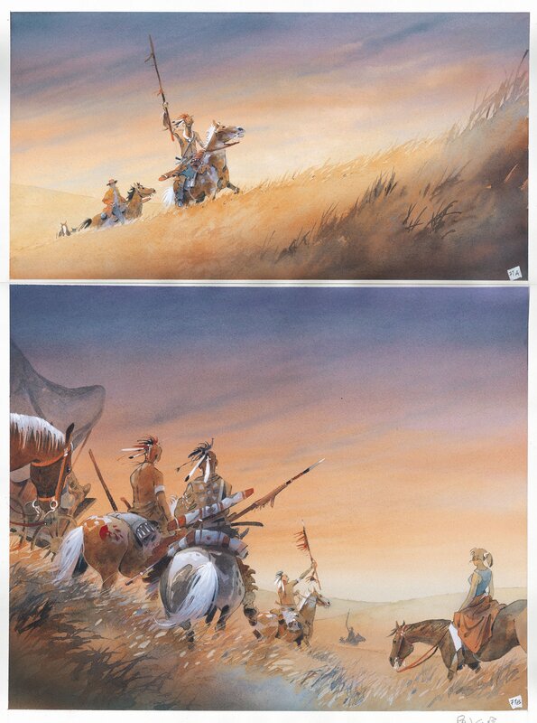 Patrick Prugne, Pawnee, Planche originale couleur 71 - Planche originale