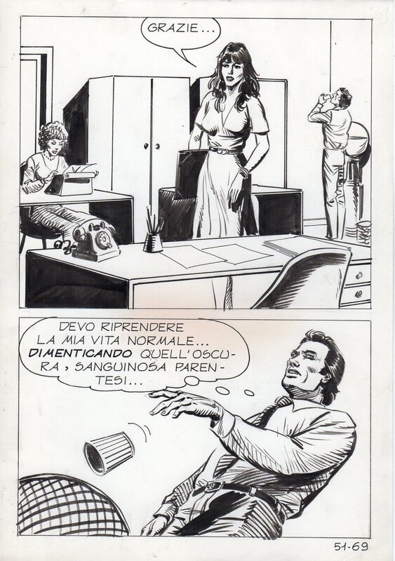 Manlio Truscia, Terapia mentale pl 69 - Storie Blu n°51, Ediperiodici, 1983 - Comic Strip