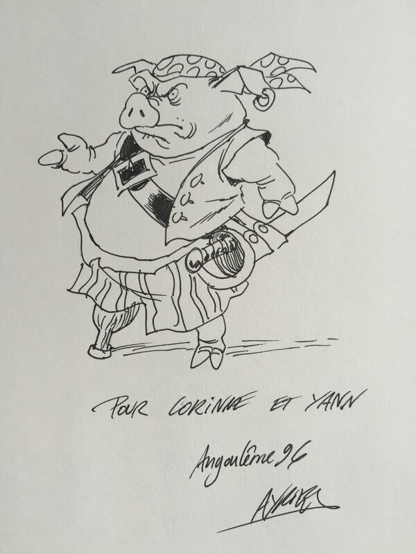 Un cochon Pirate by Alain Ayroles - Sketch
