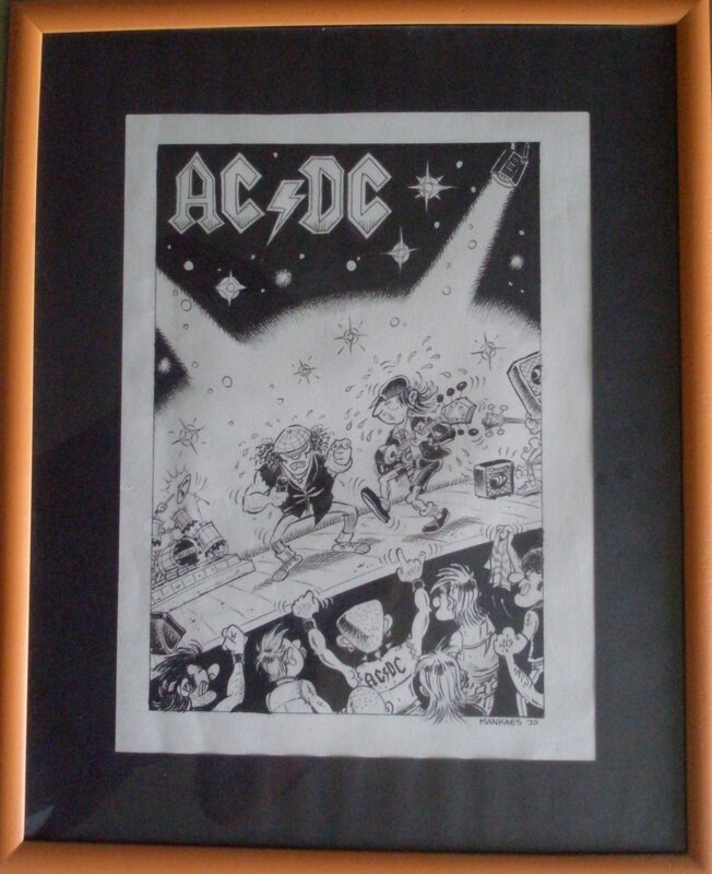 Ac/dc by Ricardo Manhaes - Original Illustration