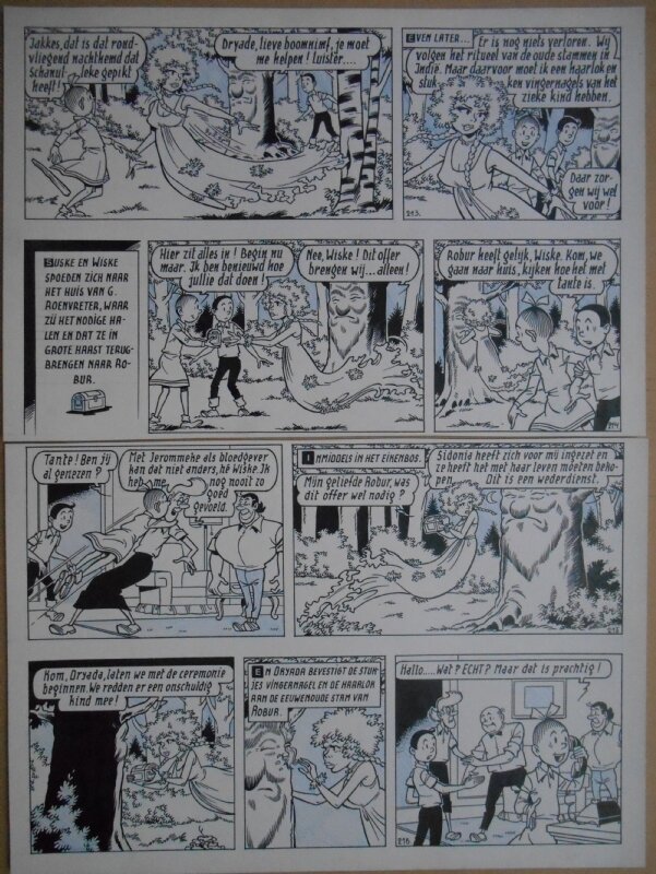 Paul Geerts, Suske en Wiske - 139 - De boze boomzalver - strook 213 tot 216 - Comic Strip