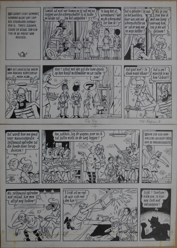 Paul Geerts, Suske en Wiske - 144 - Lambiorix - strook 181 tot 184 - Comic Strip