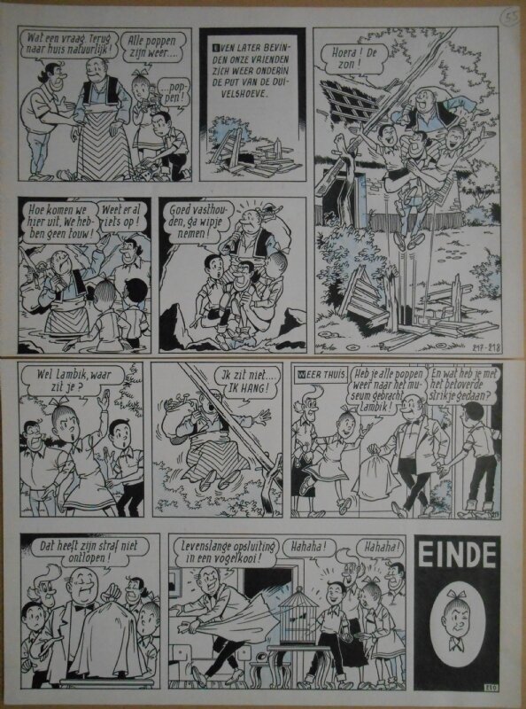 Paul Geerts, Suske en Wiske - 147 - De poppenpakker - strook 217 tot 220 - Comic Strip