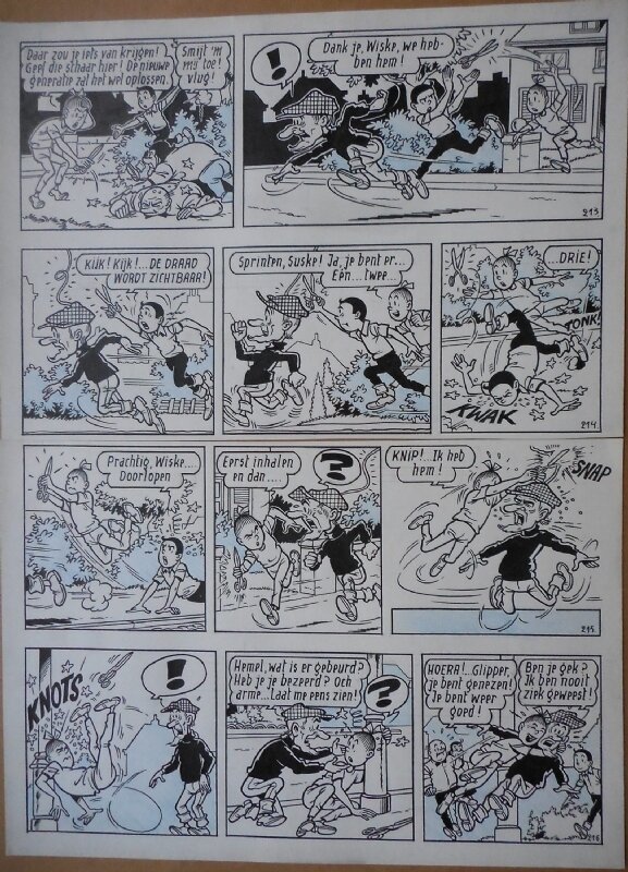 Paul Geerts, Suske en Wiske - 149 - De gladde glipper - strook 213 tot 216 - Comic Strip